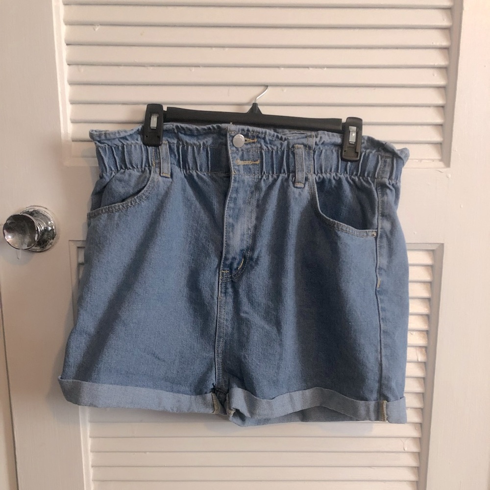 Vintage style Denim Paper-Bag shorts
